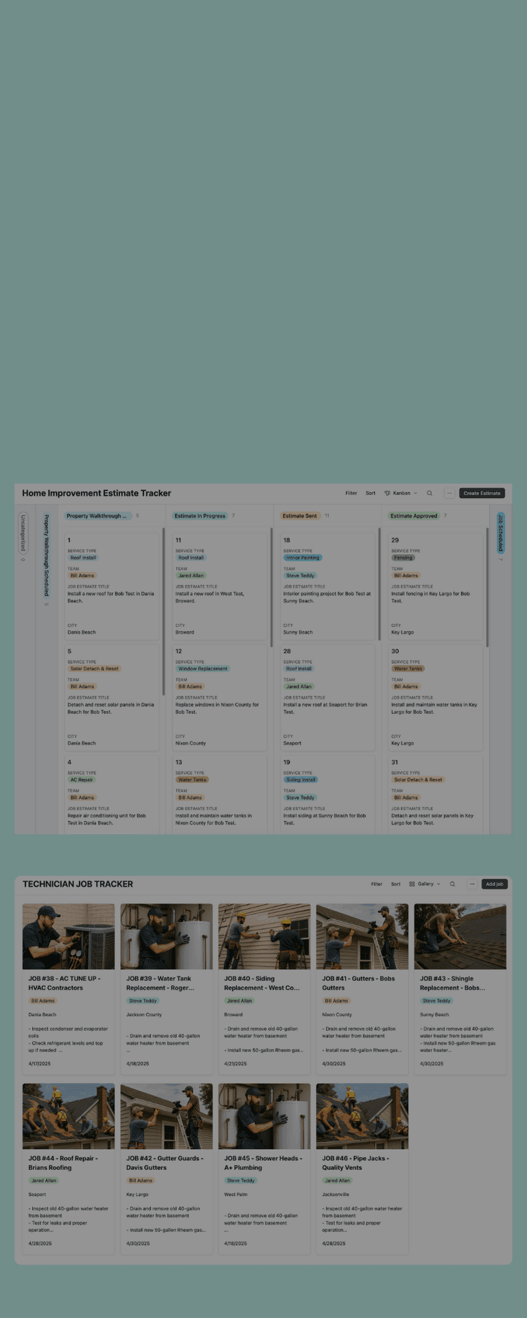 Airtable Estimate Kanban and Gallery